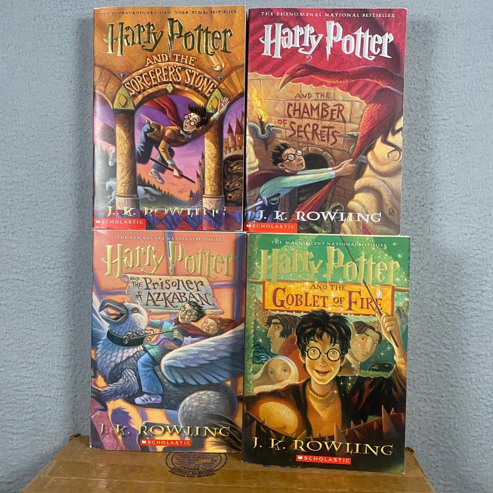Harry Potter Books 1-4 Paperback Set JK Rowling Scholastic